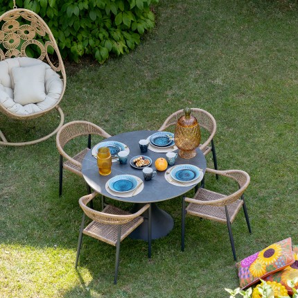 Outdoor Table Grande Possibilita Black Ø110cm Kare Design