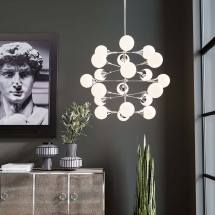 Pendant Lamp Bulb Fiction 20 silver Kare Design