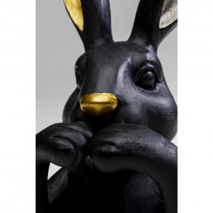 Déco buste lapin 23cm noir Kare Design