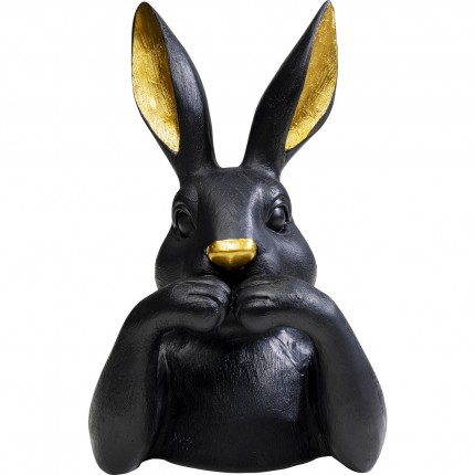 Déco buste lapin 23cm noir Kare Design