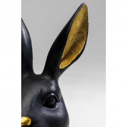 Déco buste lapin 23cm noir Kare Design