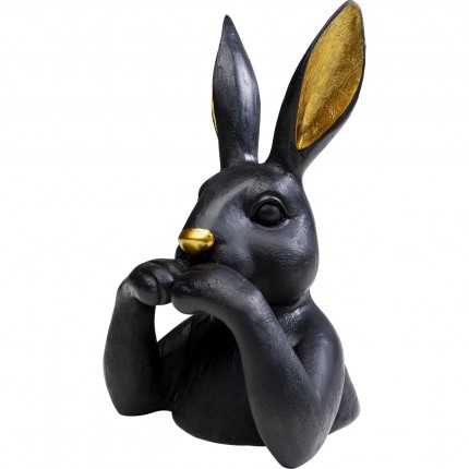 Déco buste lapin 23cm noir Kare Design