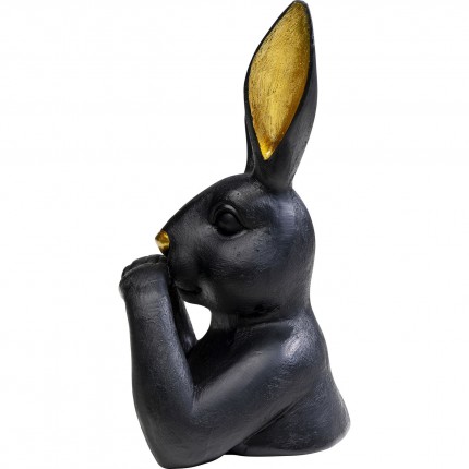 Déco buste lapin 23cm noir Kare Design