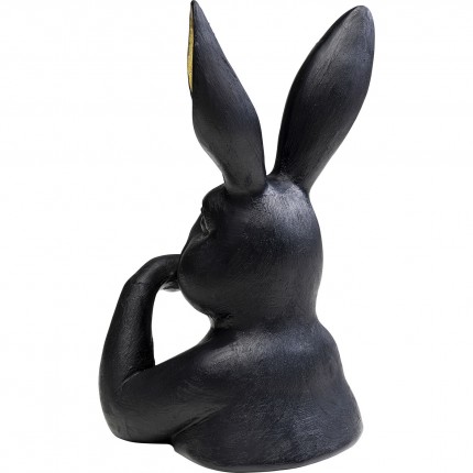 Déco buste lapin 23cm noir Kare Design