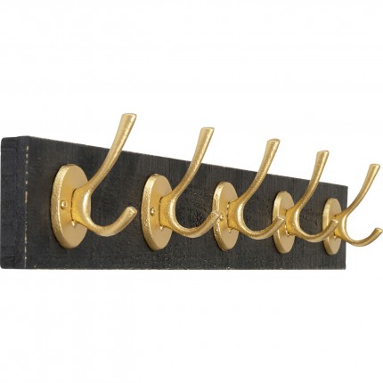 Wall Coat Rack Classico 60cm black and gold Kare Design