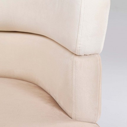 Armchair Sandwich velvet creme Kare Design