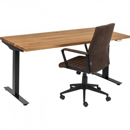 Desk Smart Jackie Oak Black 160x80cm Kare Design