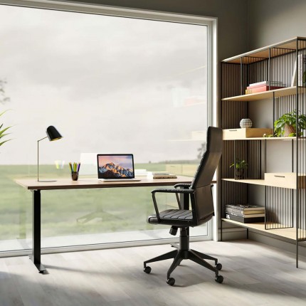 Desk Smart Jackie Oak Black 160x80cm Kare Design