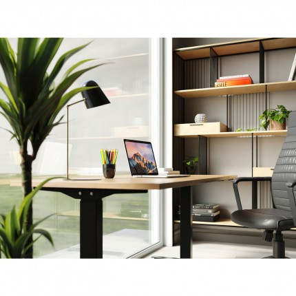 Desk Smart Jackie Oak Black 160x80cm Kare Design