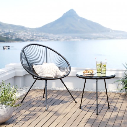 Outdoor Armchair Acapulco Mono black Kare Design