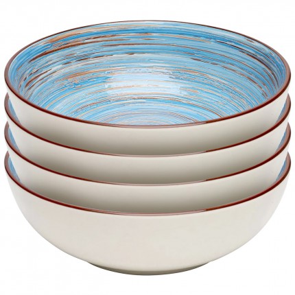 Bowl Swirl Ø22cm blue (4/set) Kare Design