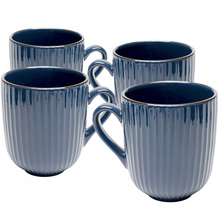 Mugs Muse bleus set de 4 Kare Design