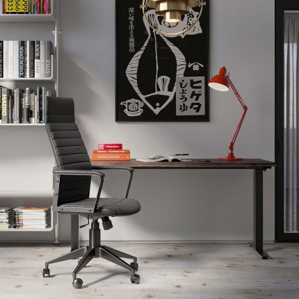 Desk Smart Symphony walnut black 160x80cm Kare Design