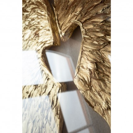 Wall Decoration Wings 120x120cm gold and white Kare Design