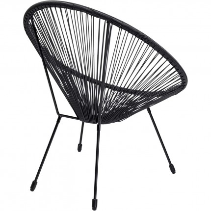 Outdoor Armchair Acapulco Mono black Kare Design