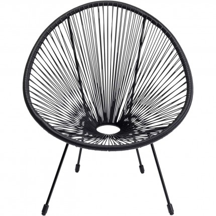 Outdoor Armchair Acapulco Mono black Kare Design