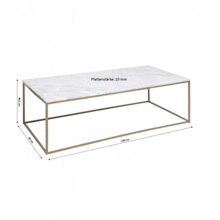 Table basse Key West 120x60cm blanche Kare Design