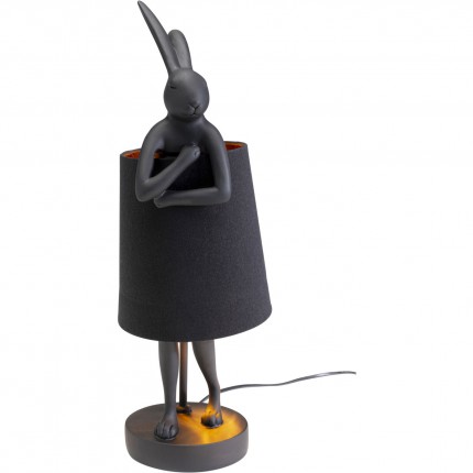 Lampe Animal lapin 50cm noire Kare Design