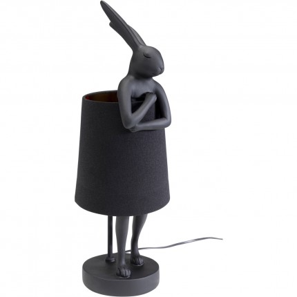 Lampe Animal lapin 50cm noire Kare Design