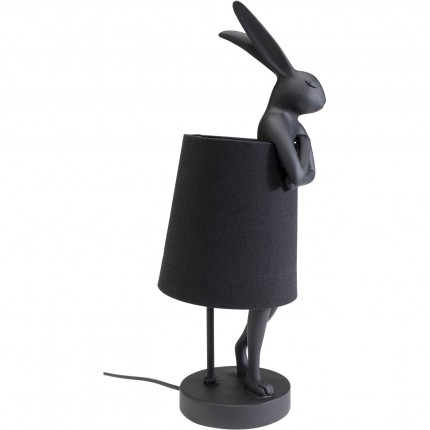 Lampe Animal lapin 50cm noire Kare Design