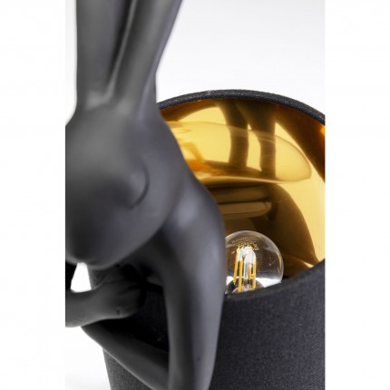 Lampe Animal lapin 50cm noire Kare Design