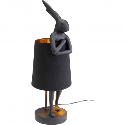 Lampe Animal lapin 50cm noire Kare Design