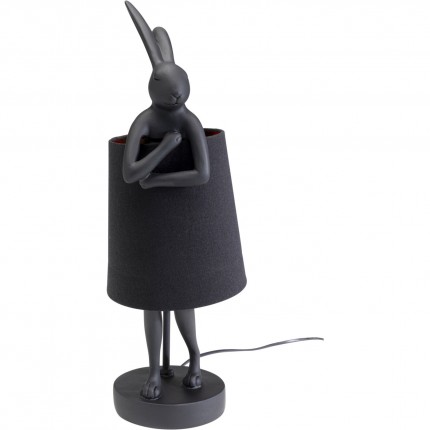 Lampe Animal lapin 50cm noire Kare Design