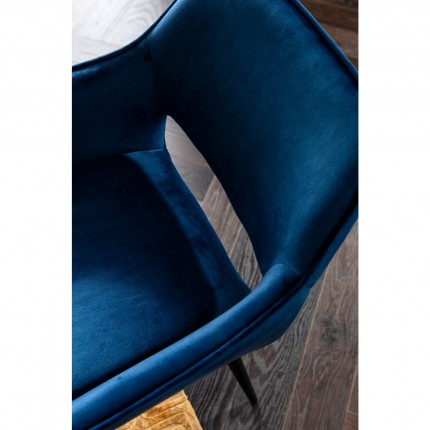 Chair with armrests San Francisco blue Kare Design