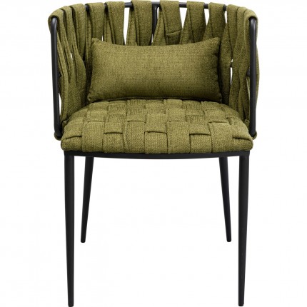 Chair with armrests Saluti green Kare Design