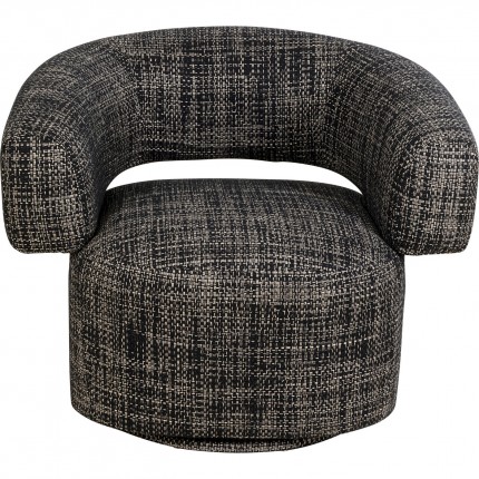 Swivel Armchair Maye Bow black and white Kare Design