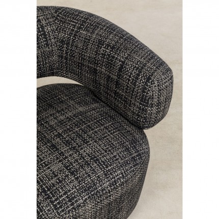 Swivel Armchair Maye Bow black and white Kare Design