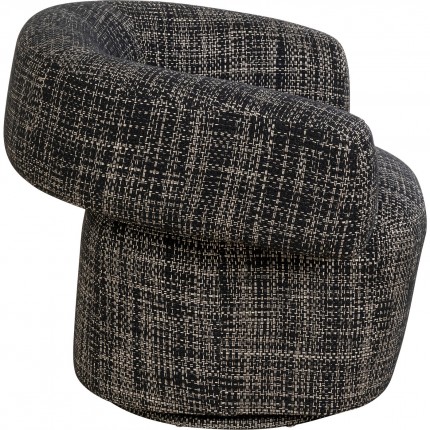 Swivel Armchair Maye Bow black and white Kare Design