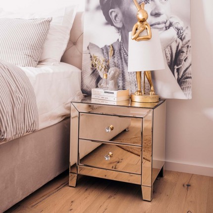 Nightstand Luxury Champagne 2 Drawers Kare Design