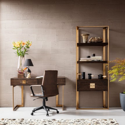 Swivel Office Chair Labora Brown Kare Design