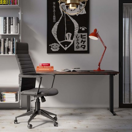 Chaise de bureau pivotante Labora haute noire Kare Design