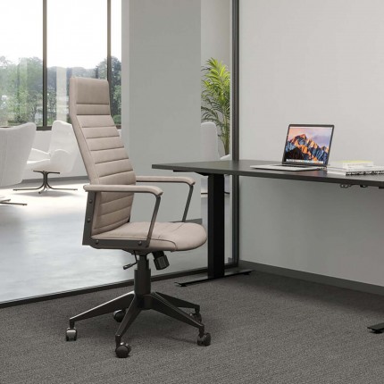 Swivel Office Chair Labora High taupe Kare Design