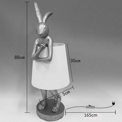 Floor Lamp Animal Rabbit 88cm gold Kare Design