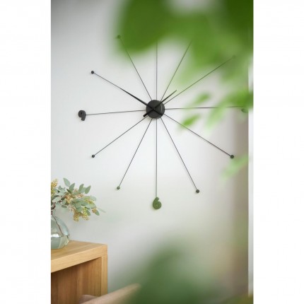 Horloge murale Umbrella noire Kare Design