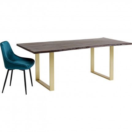 Table Harmony 160x80cm noyer laiton Kare Design