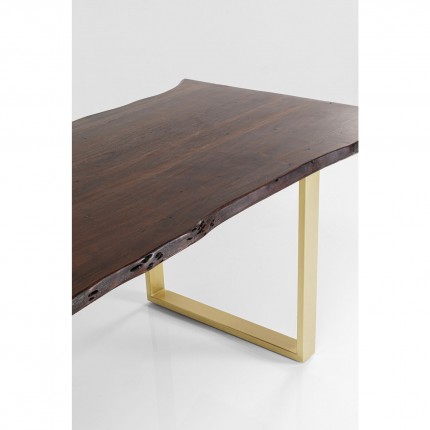 Table Harmony 160x80cm noyer laiton Kare Design