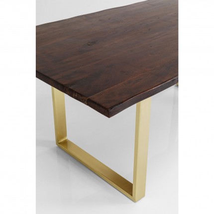 Table Harmony 160x80cm noyer laiton Kare Design