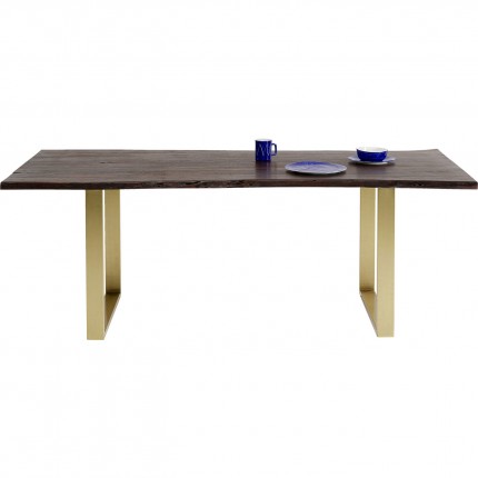 Table Harmony 160x80cm noyer laiton Kare Design