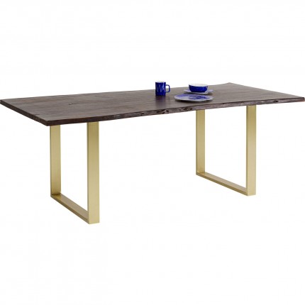 Table Harmony 160x80cm noyer laiton Kare Design