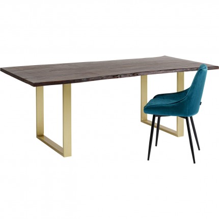 Table Harmony 160x80cm noyer laiton Kare Design