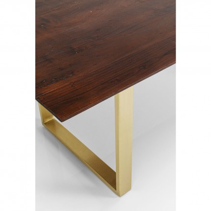 Table Symphony 160x80cm noyer laiton Kare Design