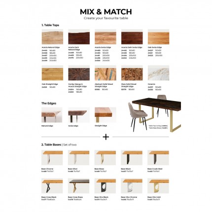 Table Top Tavola Symphony acacia Kare Design