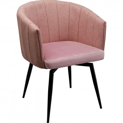 Swivel chair with armrests Merida pink Kare Design