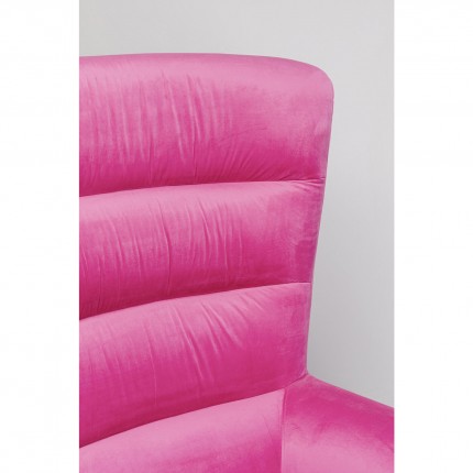 Armchair Sweep velvet pink Kare Design