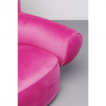 Armchair Sweep velvet pink Kare Design