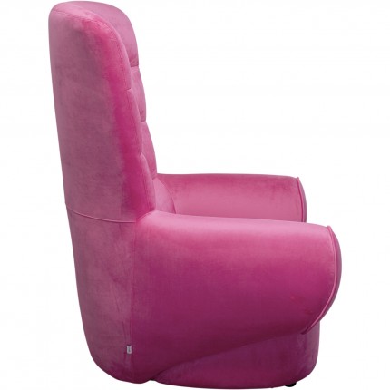 Armchair Sweep velvet pink Kare Design